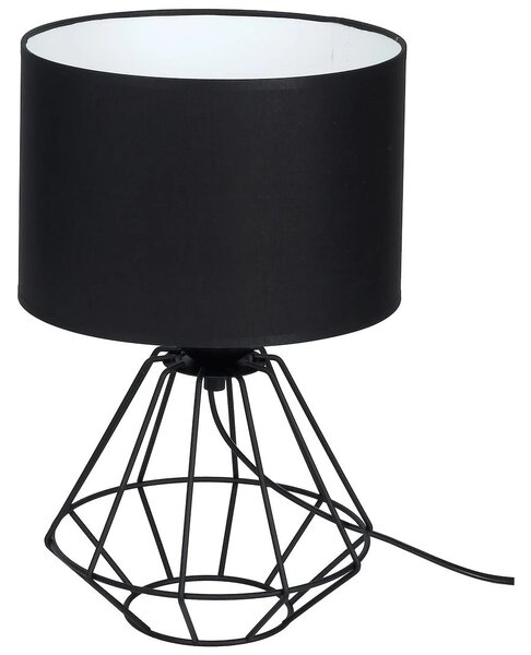 Stolní lampa Colin, 1x černé textilní stínítko, b