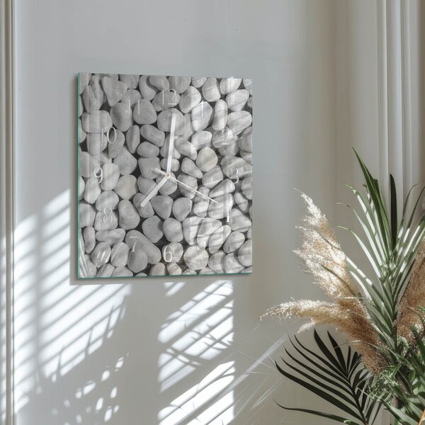 Skleněné hodiny Kameny zskb-30x30-00085606