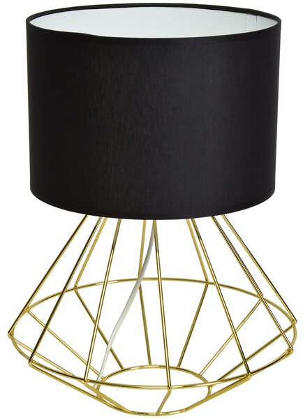 Stolní lampa Lupo, 1x černé textilní stínítko, g