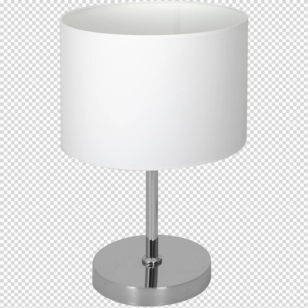 Stolní lampa Casino, 1x bílé textilní stínítko, ch