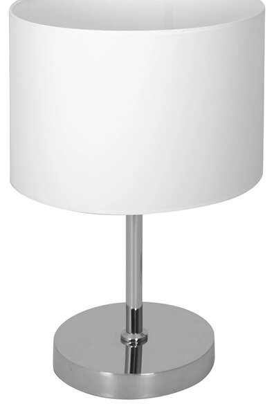 Stolní lampa Casino, 1x bílé textilní stínítko, ch