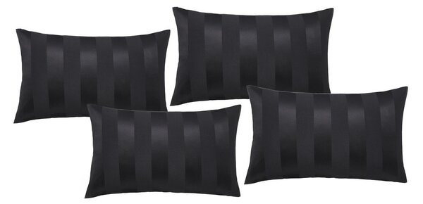 Saténové povlaky na polštáře v sadě 4 ks 75x50 cm So Soft Satin Stripe – Catherine Lansfield