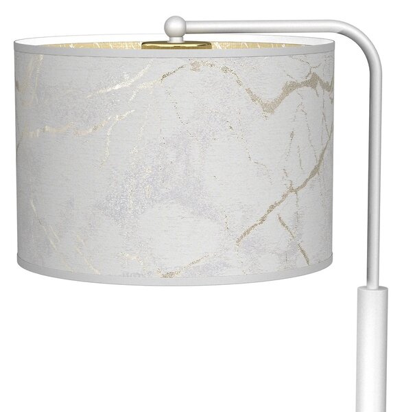 Stolní lampa Senso, 1x bílé/zlaté textilní stínítko, w