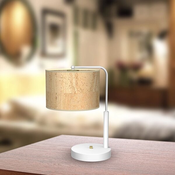 Stolní lampa Cork, 1x korkové stínítko, w