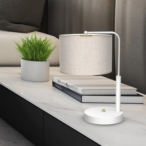 Stolní lampa Lino, 1x lněné stínítko, w