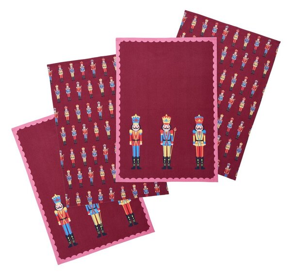Bavlněné utěrky v sadě 4 ks s vánočním motivem 70x50 cm Christmas Nutcracker – Catherine Lansfield