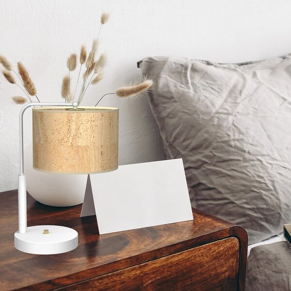 Stolní lampa Cork, 1x korkové stínítko, w