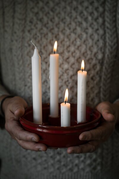 Adventní svícen ERNST - Glazed Red EF573