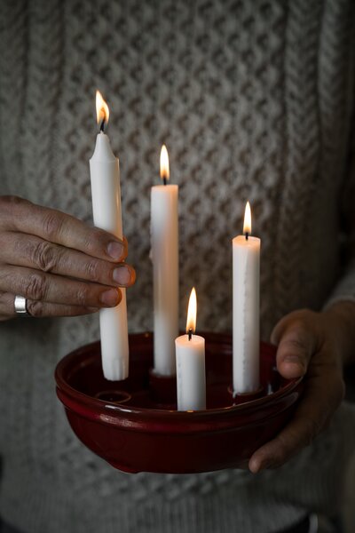 Adventní svícen ERNST - Glazed Red EF573