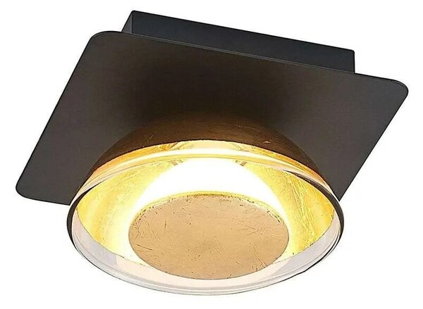 Lindby - Erin Square Stropní Lampa Black/Gold - Lampemesteren