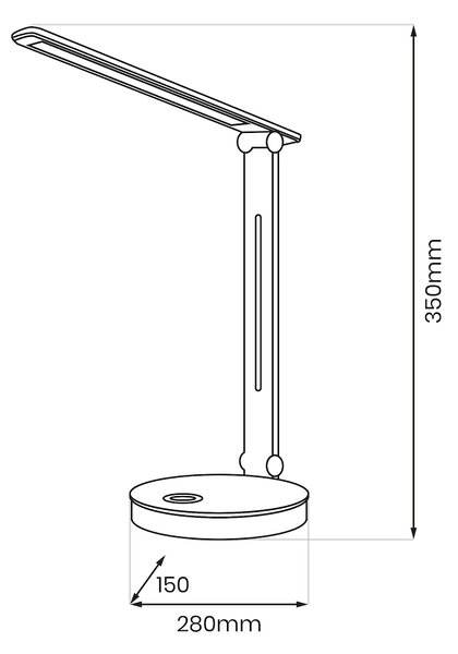 Stolní LED lampa Bruno, 1x LED 5w, 3000-6500k, b, RGB