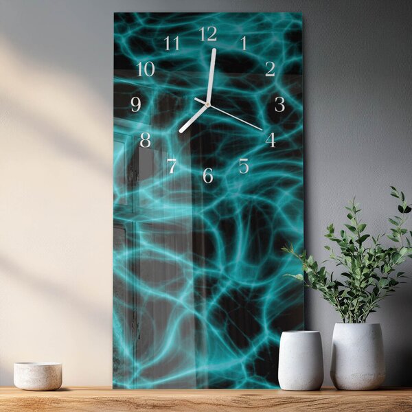 Skleněné hodiny vertikální Vodní hladina zsppb-30x60-00094731