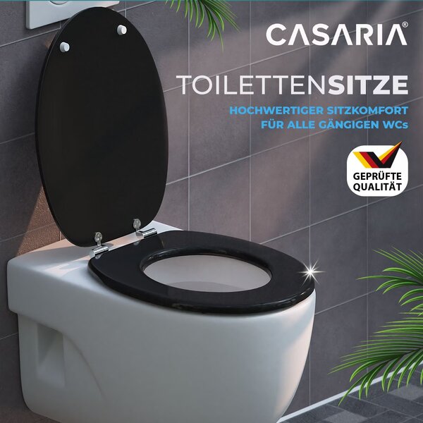 Casaria WC sedátko s automatickým spouštěním černé 108584
