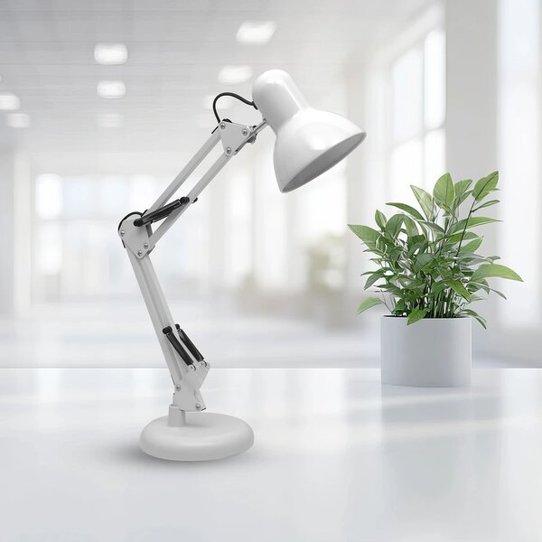 Stolní lampa Nexa, 1x bílé kovové stínítko, w