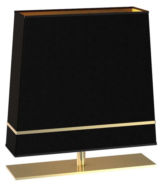 Stolní lampa Volans, 1x černé/zlaté textilní stínítko, g