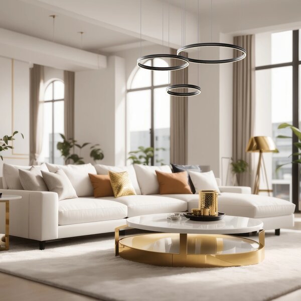 Závěsné LED svítidlo Gravity, 3x LED 108w, 4000k, b