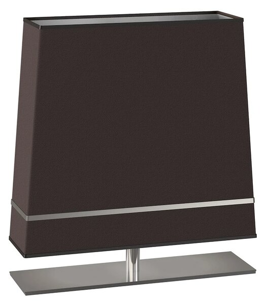 Stolní lampa Volans, 1x tmavě šedé/stříbrné textilní stínítko, ch