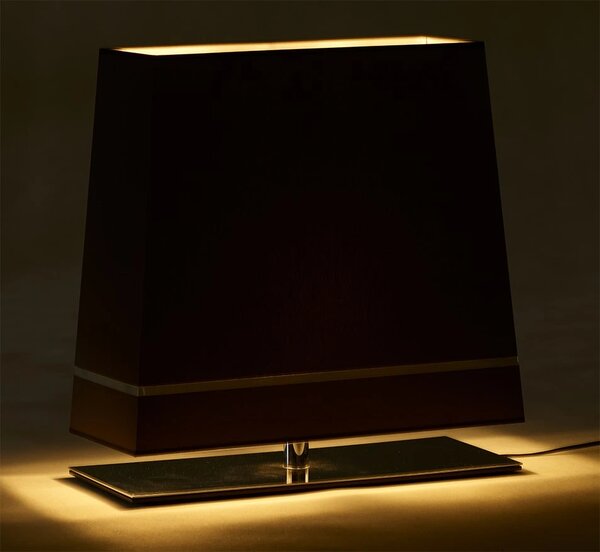 Stolní lampa Volans, 1x černé/zlaté textilní stínítko, g