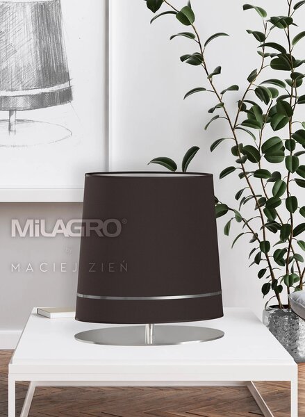 Stolní lampa Bootes, 1x tmavě šedé/stříbrné textilní stínítko, ch