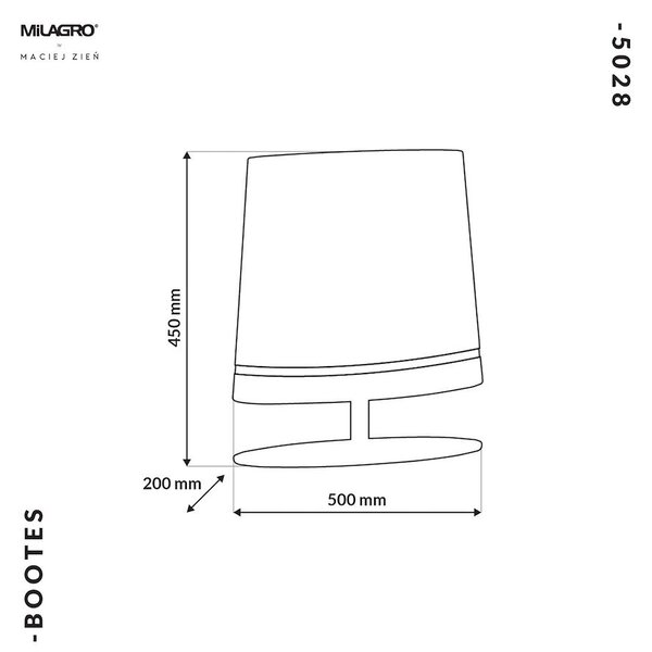Stolní lampa Bootes, 1x tmavě šedé/stříbrné textilní stínítko, ch