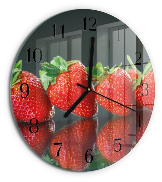 Skleněné nástěnné hodiny Jahody zsoc-fi30-00179731