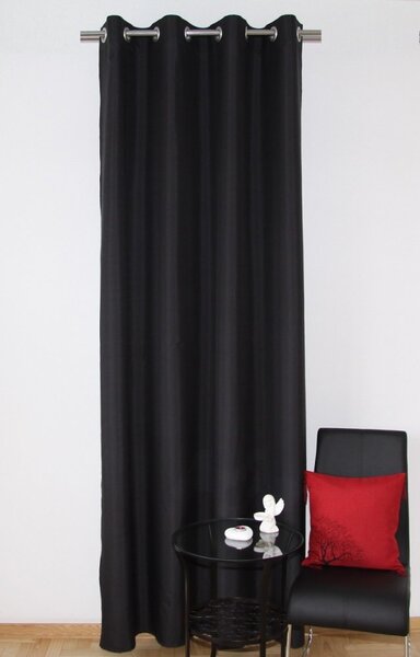 Elegantní hotové závěsy do pokoje černé barvy Délka: 250 cm
