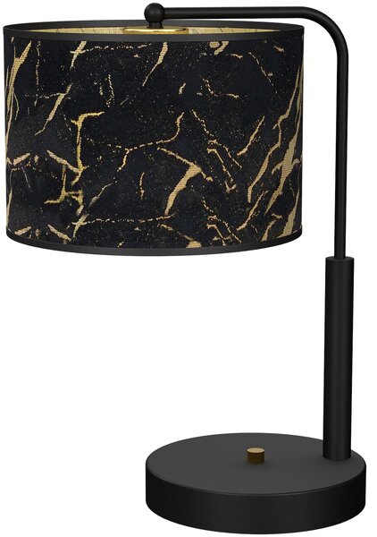 Stolní lampa Senso, 1x černé/zlaté textilní stínítko, b