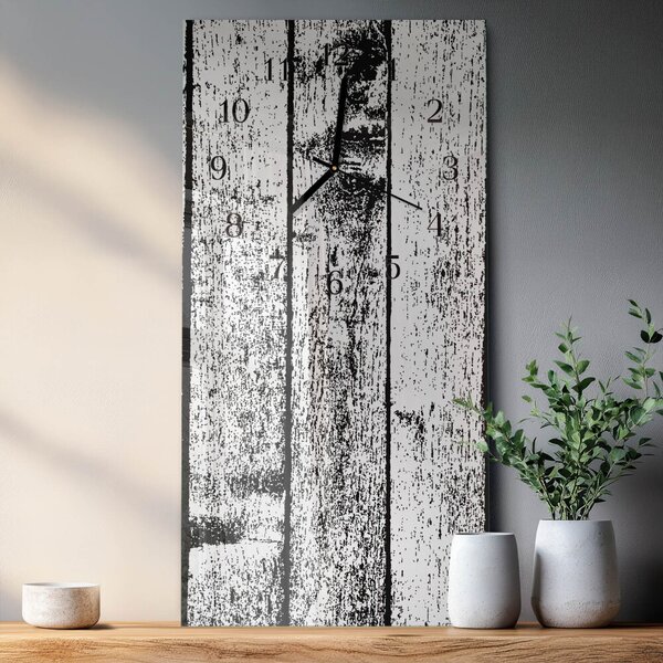 Skleněné hodiny vertikální Dřevo zsppc-30x60-00260392