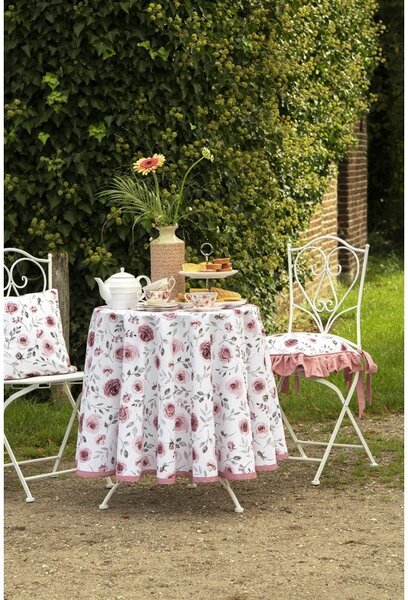 Bavlněný kulatý ubrus s růžemi Rustic Rose - Ø 170 cm - Clayre & Eef