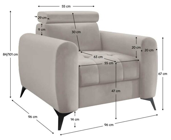 BARELO KRESLO LATKA VIBE 08 TAUPE BEZOVA