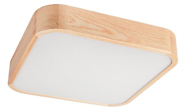 Stropní svítidlo NATURAL SQUARE 4xE27/15W/230V 45x45 cm borovice