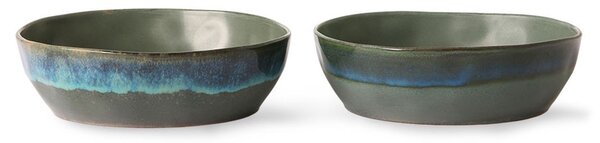 2ks mechová miska na těstoviny 70s moss - Ø 20*5cm/800ml - HKLIVING