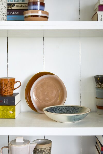 2ks mlhová zelená větší miska /talíř 70s mist - Ø 22*5cm - HKLIVING