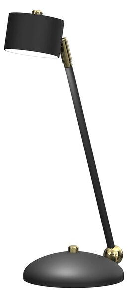 Stolní lampa Arena, 1x černé kovové stínítko, b/g