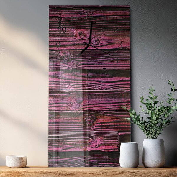 Skleněné hodiny vertikální Dřevěné panely zsppc-30x60-00172383