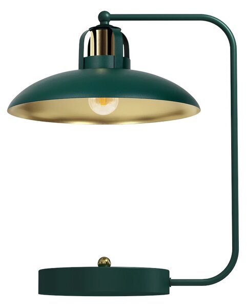 Stolní lampa Felix, 1x zlaté/zelené kovové stínítko, gr/g