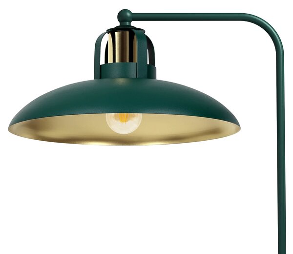 Stolní lampa Felix, 1x zlaté/zelené kovové stínítko, gr/g