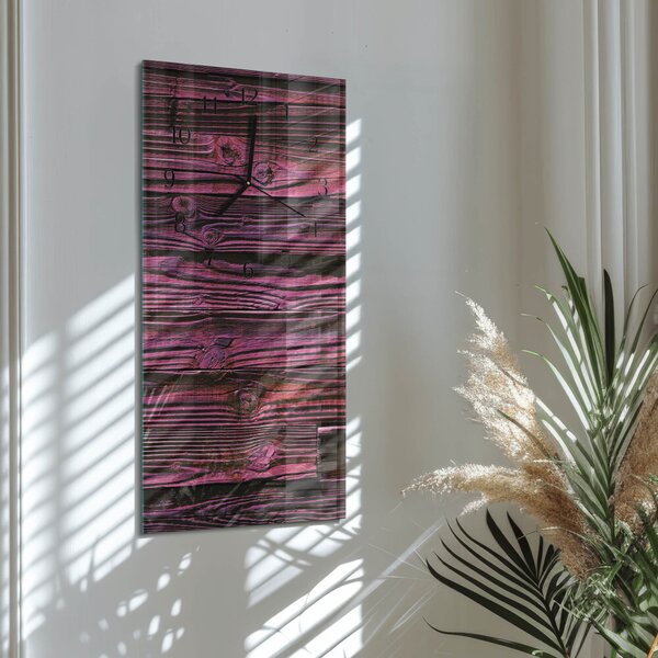 Skleněné hodiny vertikální Dřevěné panely zsppc-30x60-00172383