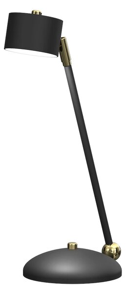 Stolní lampa Arena, 1x černé kovové stínítko, b/g
