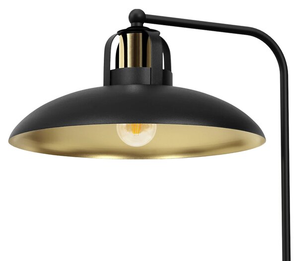 Stolní lampa Felix, 1x zlaté/černé kovové stínítko, b/g