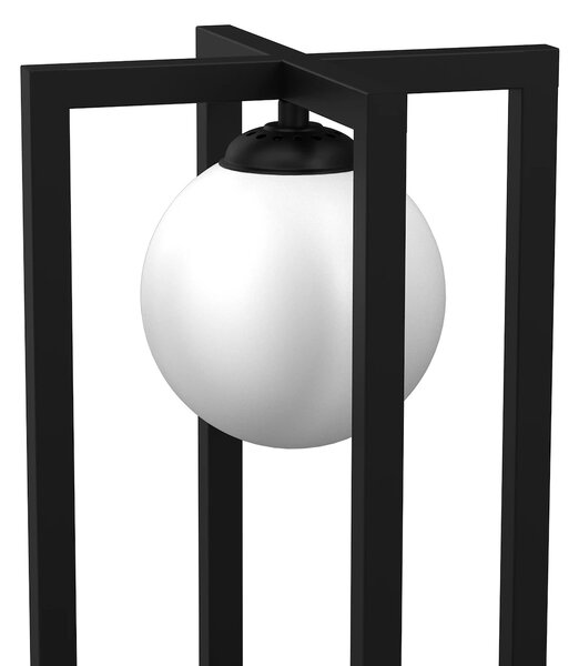 Stolní lampa Diego, 1x bílé skleněné stínítko, b