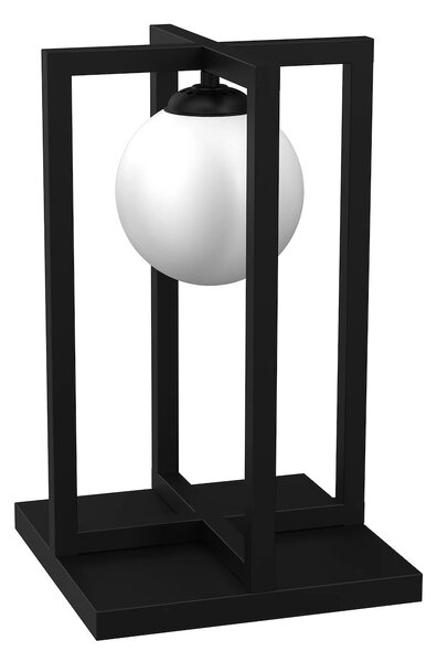 Stolní lampa Diego, 1x bílé skleněné stínítko, b