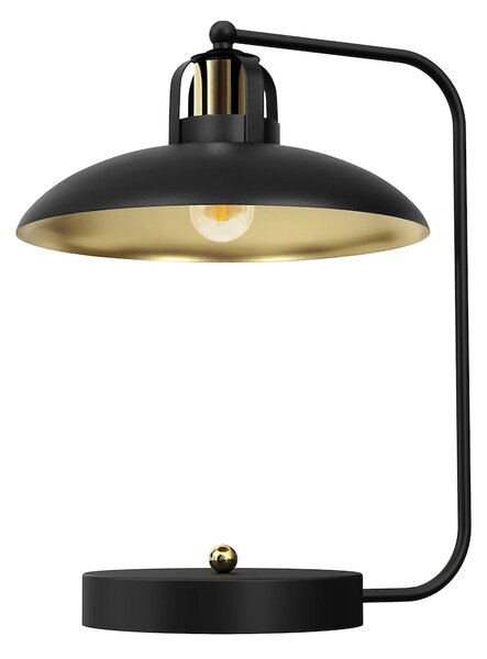 Stolní lampa Felix, 1x zlaté/černé kovové stínítko, b/g