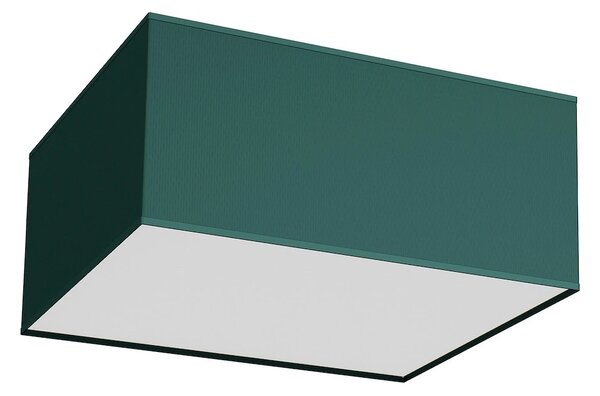 Stropní svítidlo Verde Square, 1x zelené textilní stínítko, (bílé plexisklo), (40 cm)
