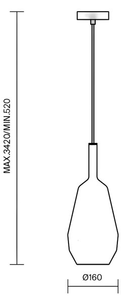 Maytoni Duality E27 závěsné svítidlo Ø160mm