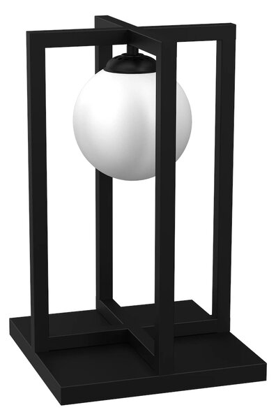 Stolní lampa Diego, 1x bílé skleněné stínítko, b