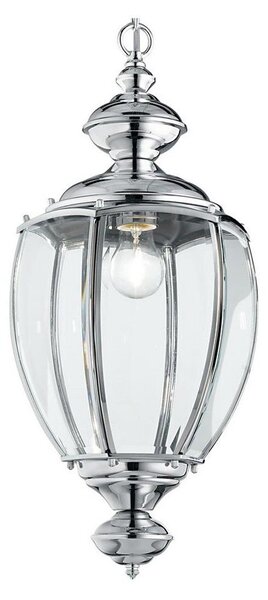 Ideal Lux - Lustr na řetězu 1xE27/60W/230V pr. 25 cm lesklý chrom