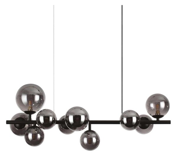 Ideal Lux - LED Lustr na lanku PERLAGE 10xG9/3W/230V 81 cm černá/kouřová