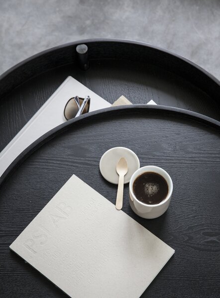 Audo Copenhagen Stolek Turning Table - Black Ash MN163