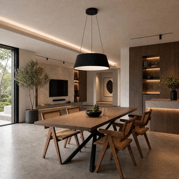 VK Light Aelia LED závěsné svítidlo Černá